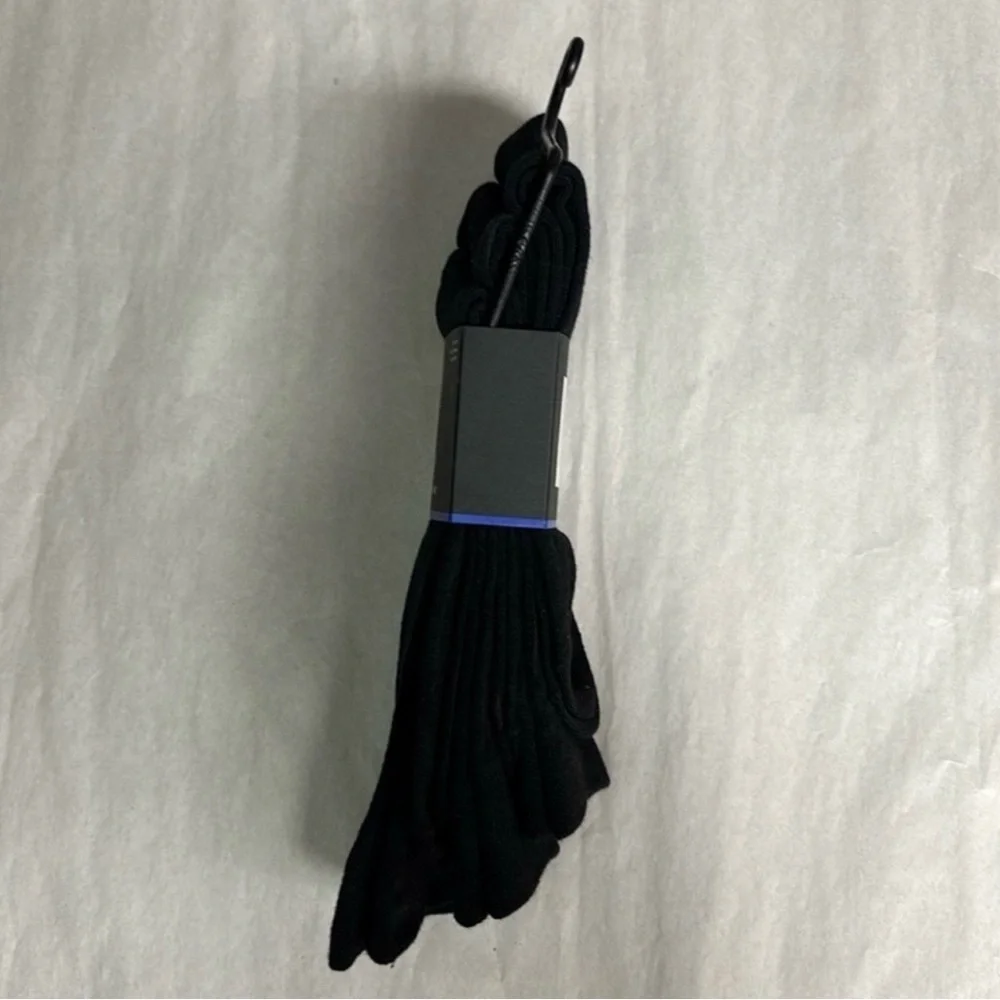 New Vince Camuto Socks 3 Pair Men’s Black Ribbed Dress Socks Business Casual - Picture 5 of 12